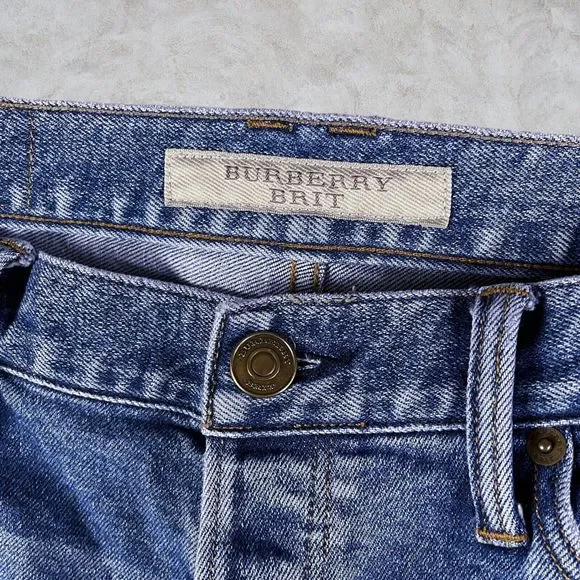 Burberry Brit Jeans Blue Relaxed Skinny Tapered Women's W28 L28 - Picture 3 of 4